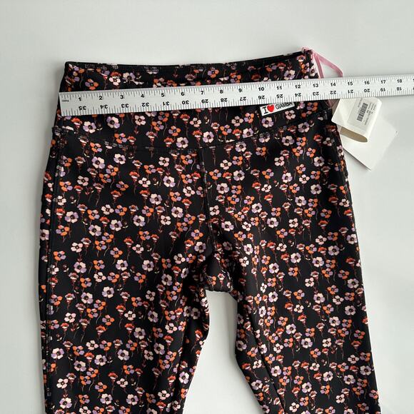 Giambattista Valli NWT Made in Italy Dark Floral Structured Seaming Leggings 6 8 - Picture 8 of 12